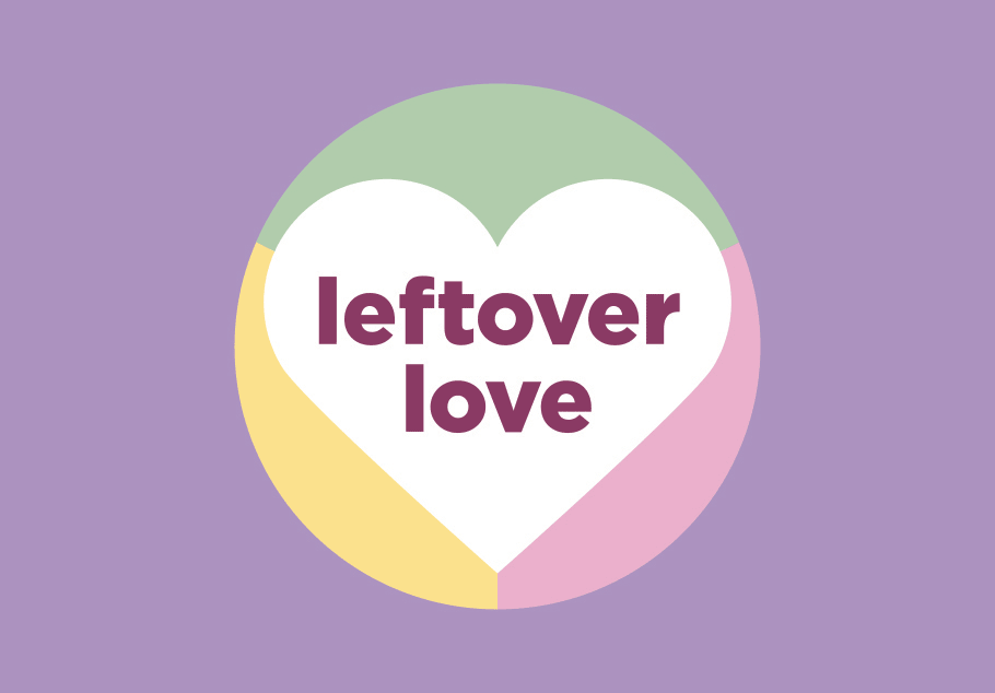 leftover love logo on purple background